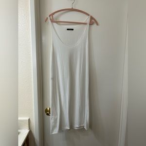 White slip dress stefanel cotton polyester blend XL